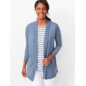 Talbots Cardigan Size Large French Terry Pockets NWT